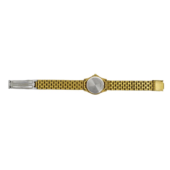 Caravelle Bulova Ladies Vintage Gold Plated White Dial Watch Quartz
